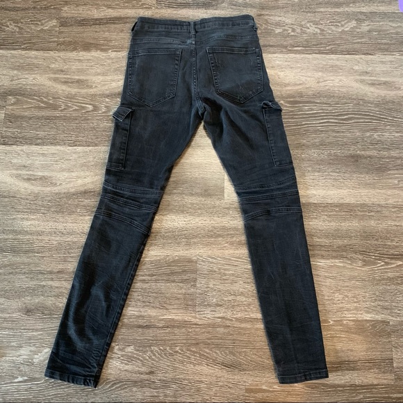 THRT Men’s Distressed Black Skinny Jeans 32Wx31L - Picture 6 of 11